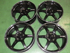 RAYS VOLKRACING G2-PM ホイール4本 18インチ 7.5J ＋48 5H PCD114.3 レイズ 鍛造 【管理番号 9271 RO200】中古【大型商品】