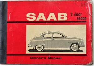 SAAB 2 DOOR SEDAN 1964 OWNERS MANUAL 英語版