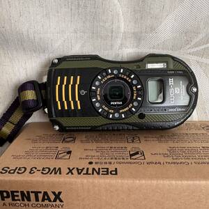 PENTAX デジカメ WG-3 GPS 緑 Green　#ペンタックス