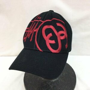ステューシー OLD stussy オールドストゥーシー flexfit ロゴ ビンテージ サイズL XL 帽子 帽子 - 黒 / ブラック X 赤 / レッド