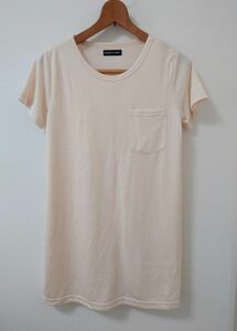 授乳対応 半袖Tシャツ　マタニティM　クリーム 【KIY-1537】