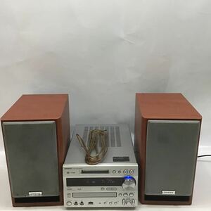 （宝）【直接引取可】1スタ　ONKYO オンキョー CD MD チューナーアンプ システムコンポ オーディオ機器 FR- N7SX D-N7SX 動作品　