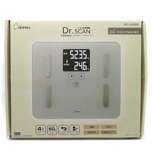 未使用品 ドリテック dretec BS-248 ドクタースキャン DR.SCAN 体重体脂肪計 体重計 ベージュ 2022年製