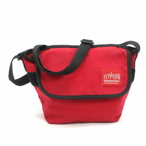 y■マンハッタンポーテージ/Manhattan portage ミニショルダーバッグ■赤/男女兼用BAG/102【中古】