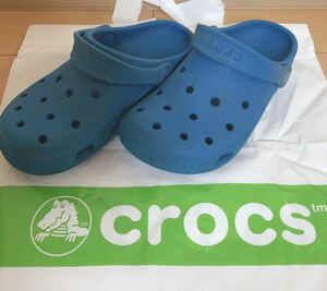 クロックス crocs J3（21～22cm ）青色　used