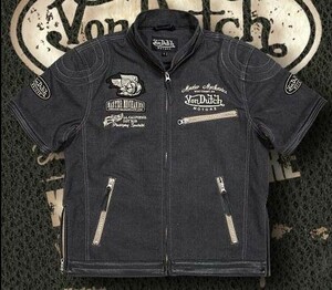 新品 Von Dutch（ボンダッチ）VOM-S15コットンZipシャツ 黒　サイズ（M ・Lから）