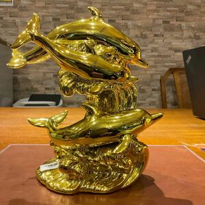 【空瓶】ゴールドドルフィン gold dolphin フレンチブランデー 陶器 空ボトル 143727